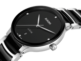 RADO Centrix Diamonds Silver-Black Ceramic 39.5mm Men's Watch R30021712