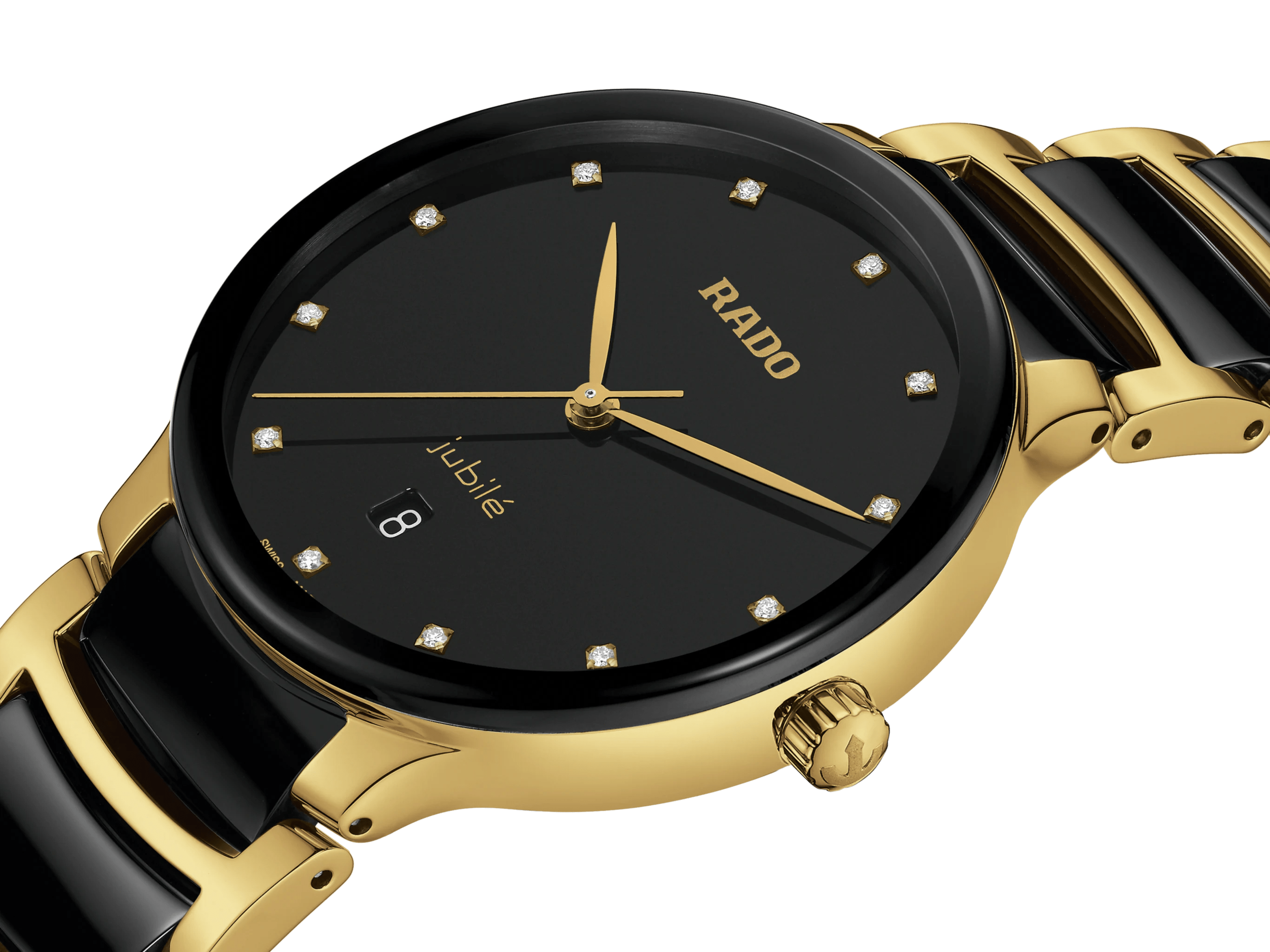 RADO Centrix Diamonds 39.5mm Gold-Black Men's Watch R30022742