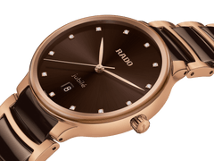 RADO Centrix Diamonds 39.5mm Rose Gold-Brown Men's Watch R30023732