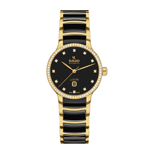 RADO Centrix Automatic Diamonds 30.5mm Black Lacquered Dial Women's Watch R30227702