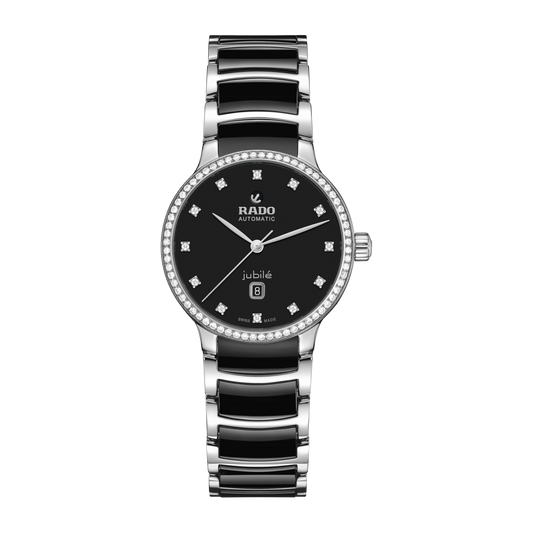 RADO Centrix Automatic Diamonds 30.5mm Black Lacquered Dial Women's Watch R30228702