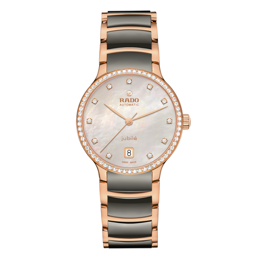 RADO Centrix Automatic Diamonds 35mm Silver Mother of Pearl Dial Women's Watch R30230912