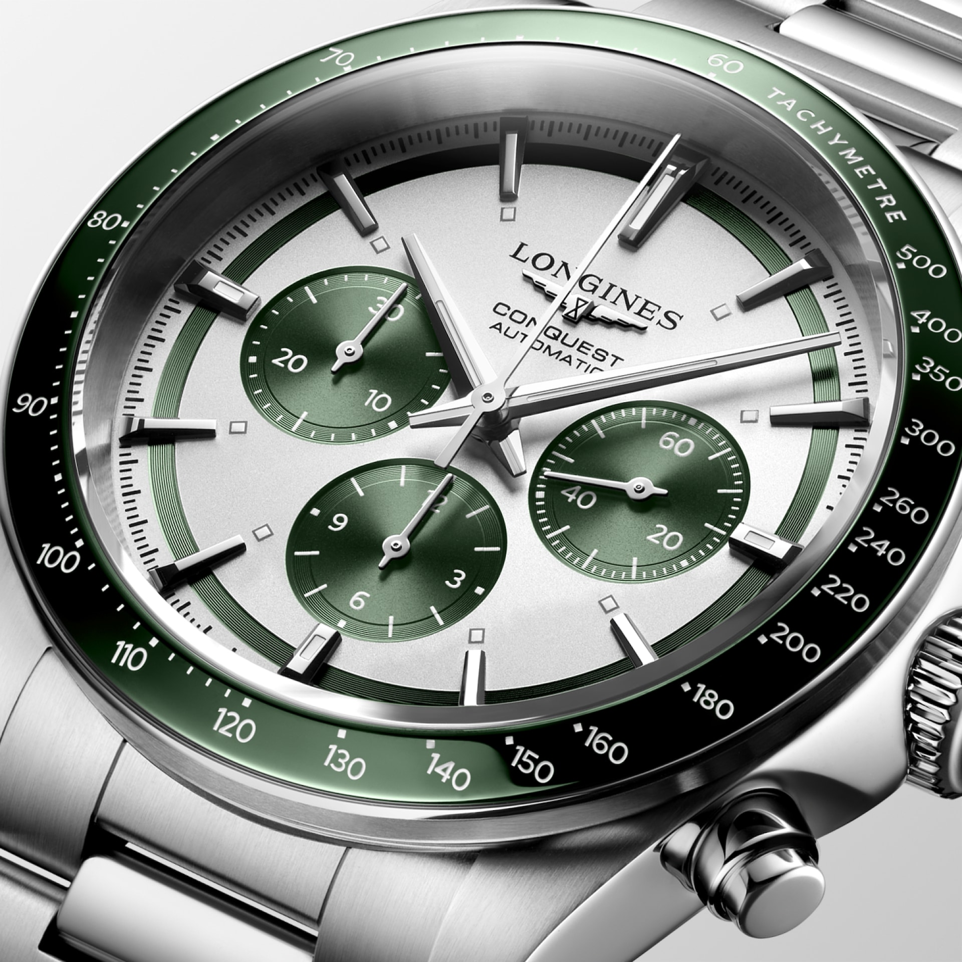 Longines Conquest Chronograph 42 mm Silver Matt Dial Men's Watch L38354026