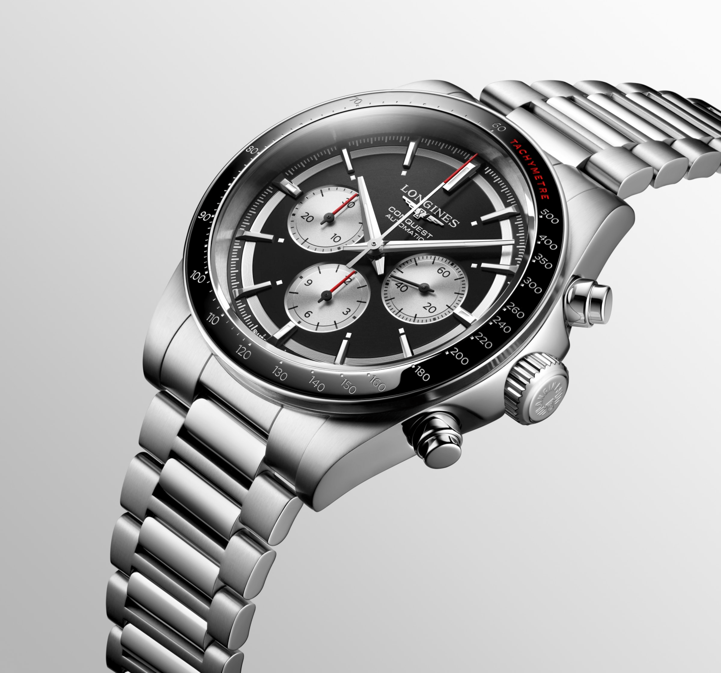 Longines Conquest Chronograph 42mm Blue-Silver Steel Men's Watch L38354526