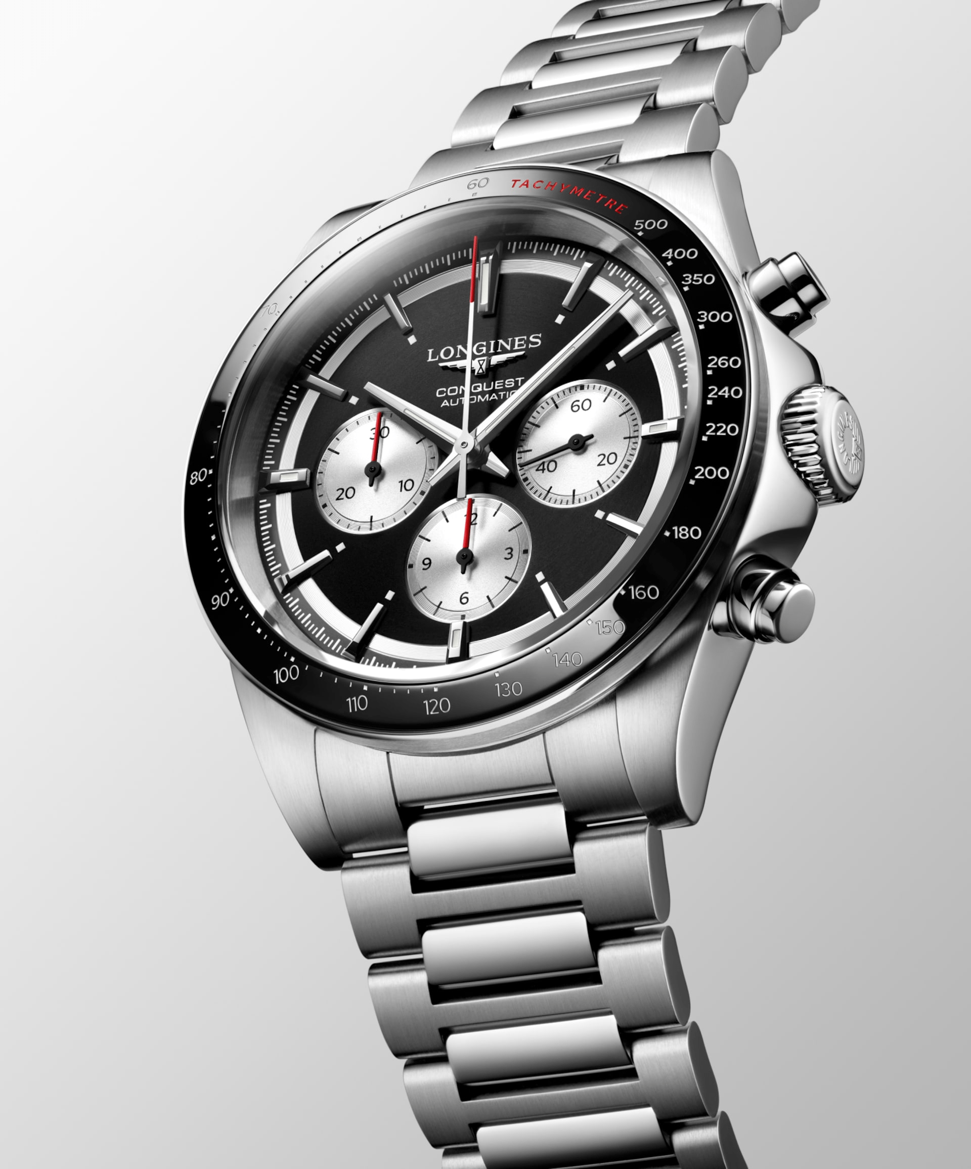 Longines Conquest Chronograph 42mm Blue-Silver Steel Men's Watch L38354526
