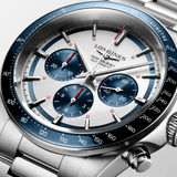 Longines Conquest Chronograph 42mm Blue-Silver Steel Men's Watch L38354986