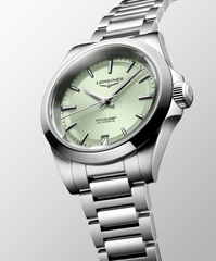 Longines Conquest 34mm Light Green Dial Steel Women's Watch L34304026