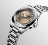 Longines Conquest 34mm Brown Dial Steel Women's Watch L34304626