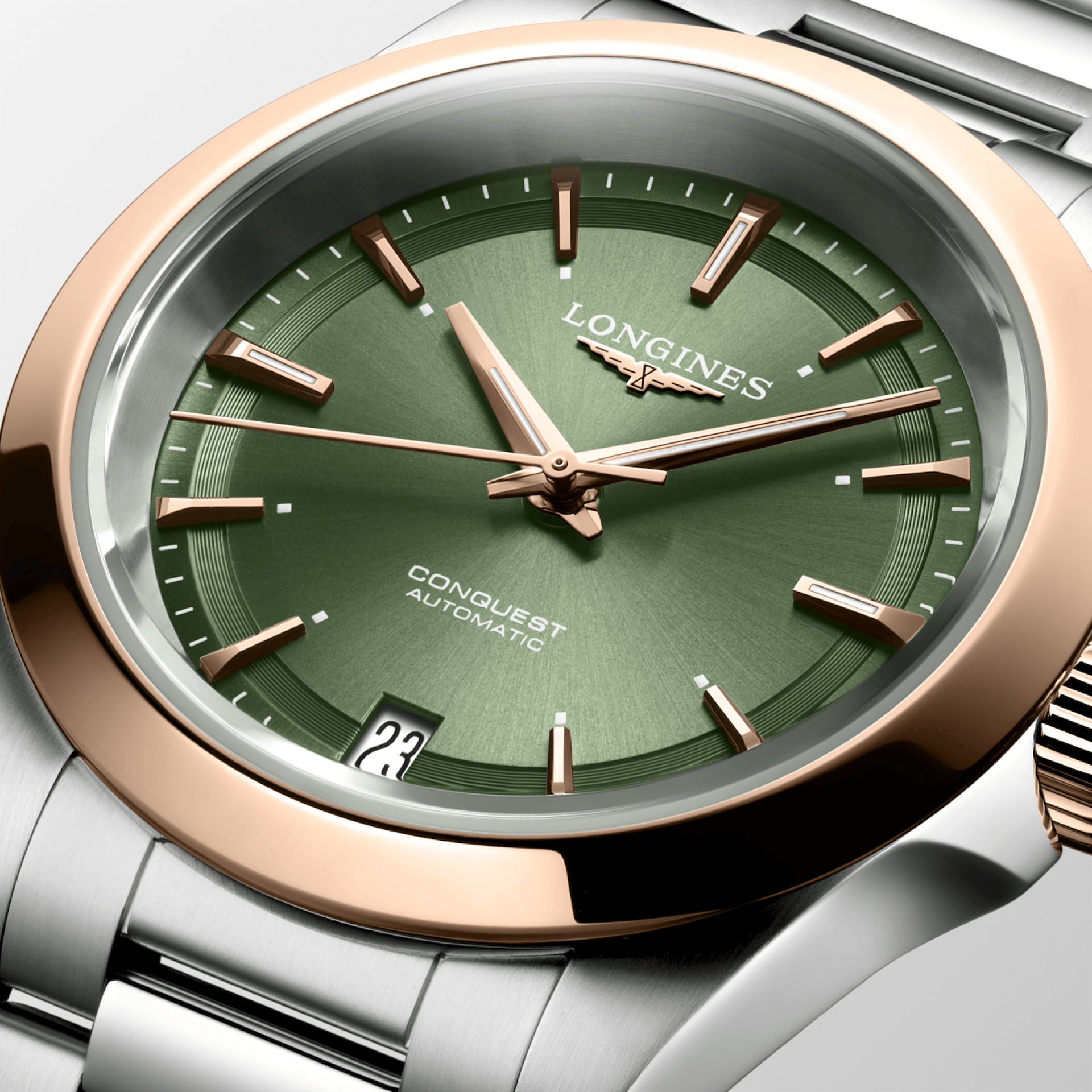 Longines Conquest 34mm Sunray Green Dial Women's Watch L34305026