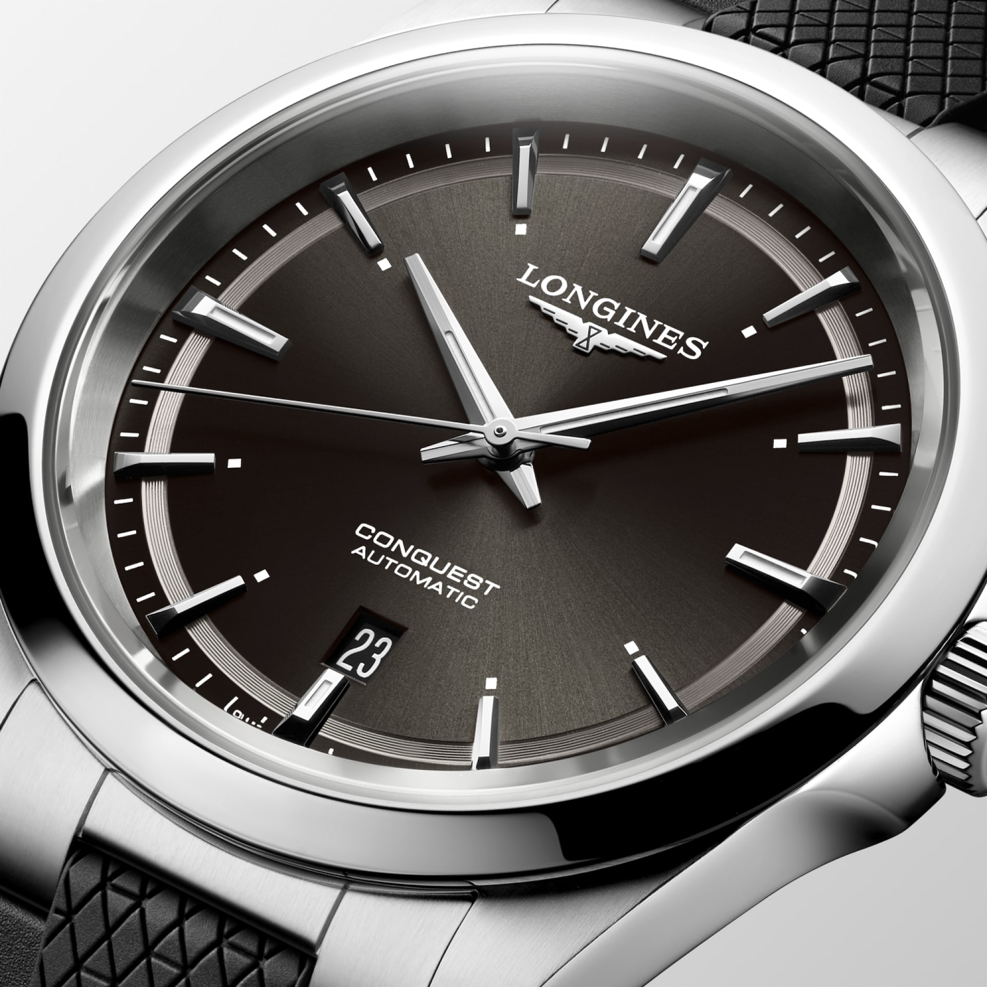 Longines Conquest 41mm Sunray Black Dial Men's Watch L38304529