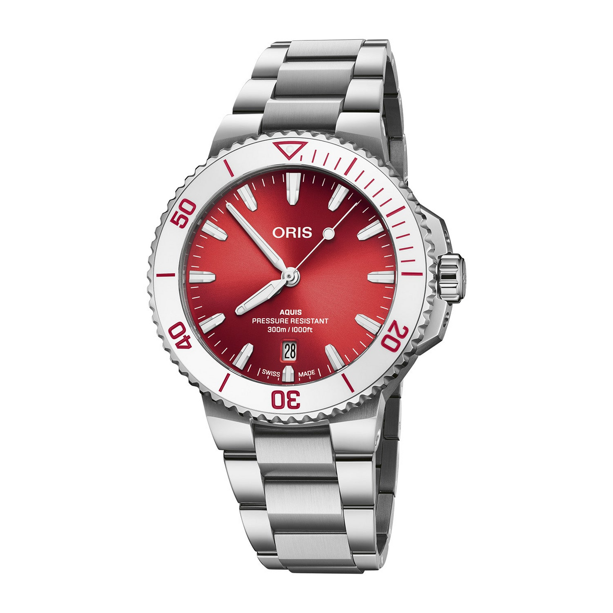 Oris Aquis Date 41.5mm Taste Of Summer Watermelon Men's Watch 01 733 7787 4138-07 8 22 04PEB