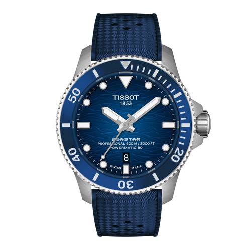Tissot Seastar 2000 Powermatic 80 44mm Blue Dial Men's Watch T1209071704100