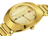 Rado DiaStar Original 38mm Pattern Dial Yellow Gold PVD Men's Watch R12161633