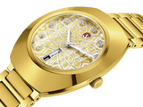 Rado DiaStar Original 38mm Pattern Dial Yellow Gold PVD Men's Watch R12161643