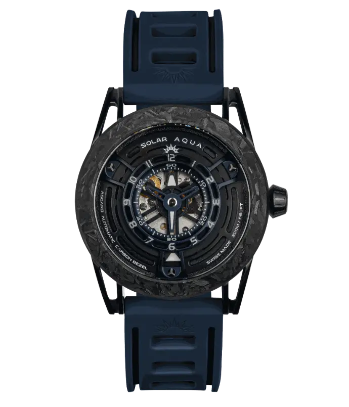 SOLAR AQUA Asgard Blue 42mm Black-Blue Dial Men's Watch SA0040.0022