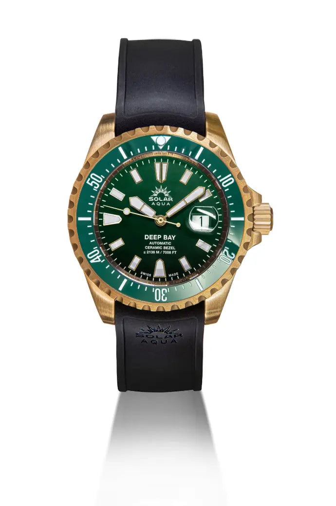 SOLAR AQUA Deep Bay Bronze Green 45mm Green Dial Men's Watch SA0030.0005