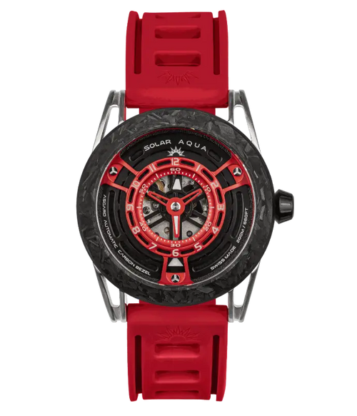SOLAR AQUA Asgard Red 42mm Black-Red Dial Men's Watch SA0040.0024