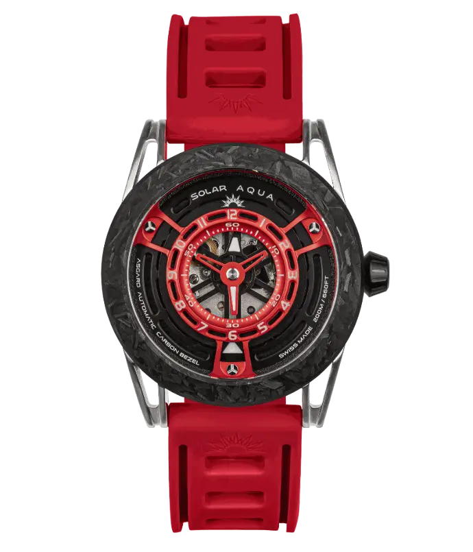 SOLAR AQUA Asgard Red 42mm Black-Red Dial Men's Watch SA0040.0024