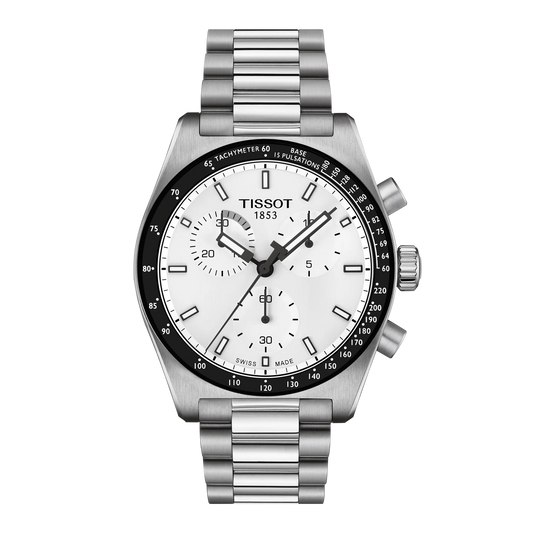 Tissot PR516 Chronograph 40mm White Dial Men's Watch T1494171101100