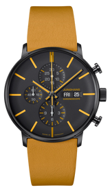 Junghans FORM A Chronoscope English Date 42mm Black Dial Men's Watch 27/4372.01