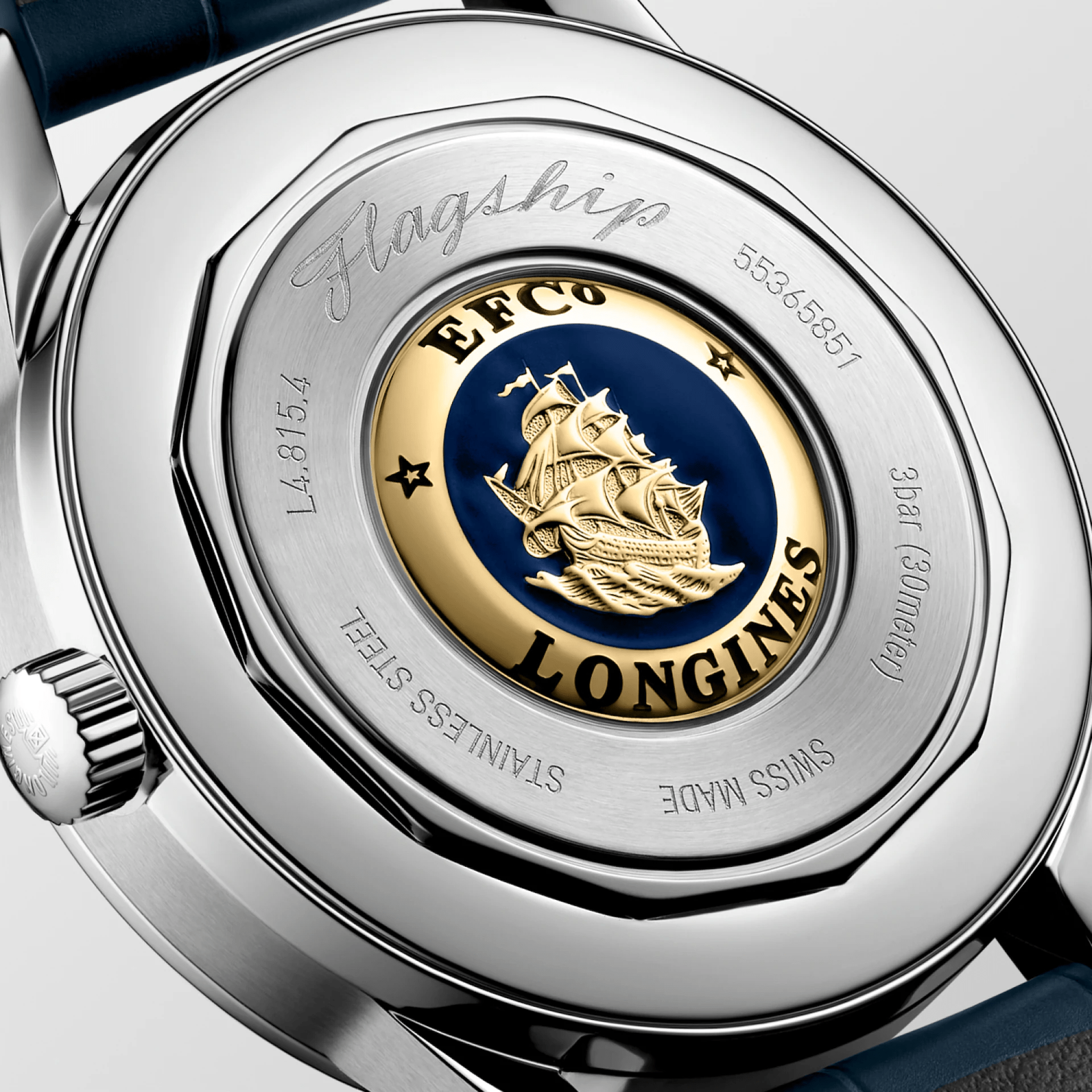 Longines Flagship Heritage 38.5mm Moonphase Blue Dial Men's Watch L48154922