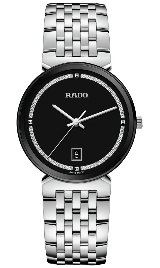 RADO Florence 38mm Black Dial Stainless Steel Men's Watch R48912163