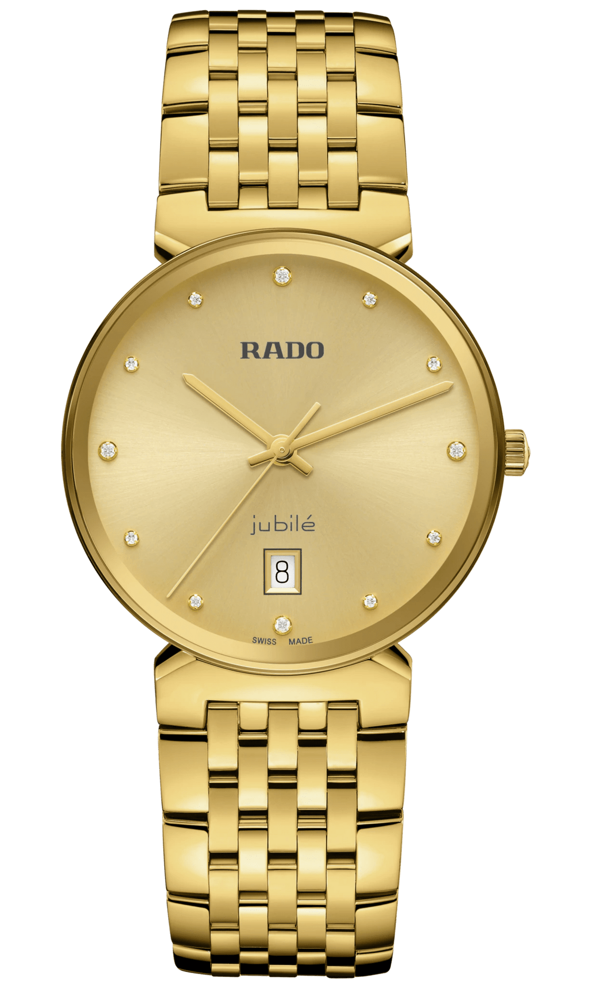 RADO Florence Diamonds 38mm Yellow Gold PVD Men s Watch R48914713 Time Machine Plus