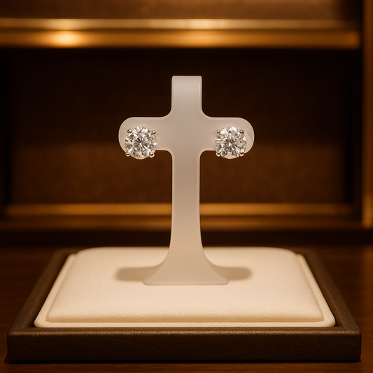 2.39ct Lab Grown Diamond Stud Earrings – 14K White Gold – F-G Color / VS Clarity