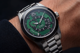 SOLAR AQUA Prima Abyss Leather Military Green 42mm Black-Military Green Dial Men's Watch SA0010.0023