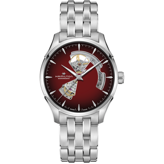 Hamilton Jazzmaster Open Heart Auto 40mm Burgundy Dial Men's Watch H32675170