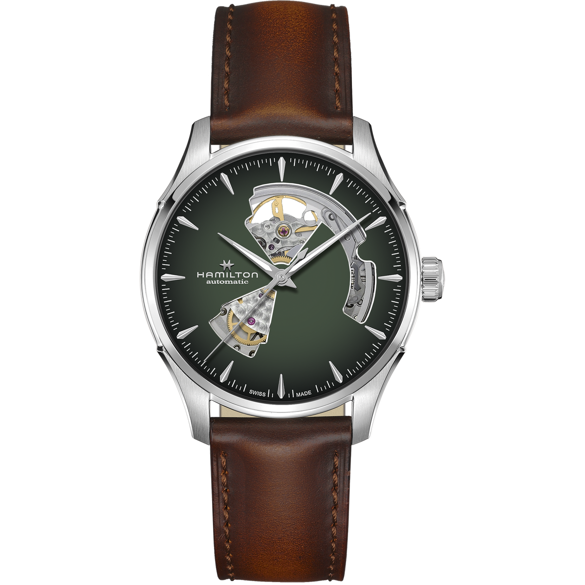 Hamilton Jazzmaster Open Heart Auto 40mm Green Dial Men's Watch H32675560