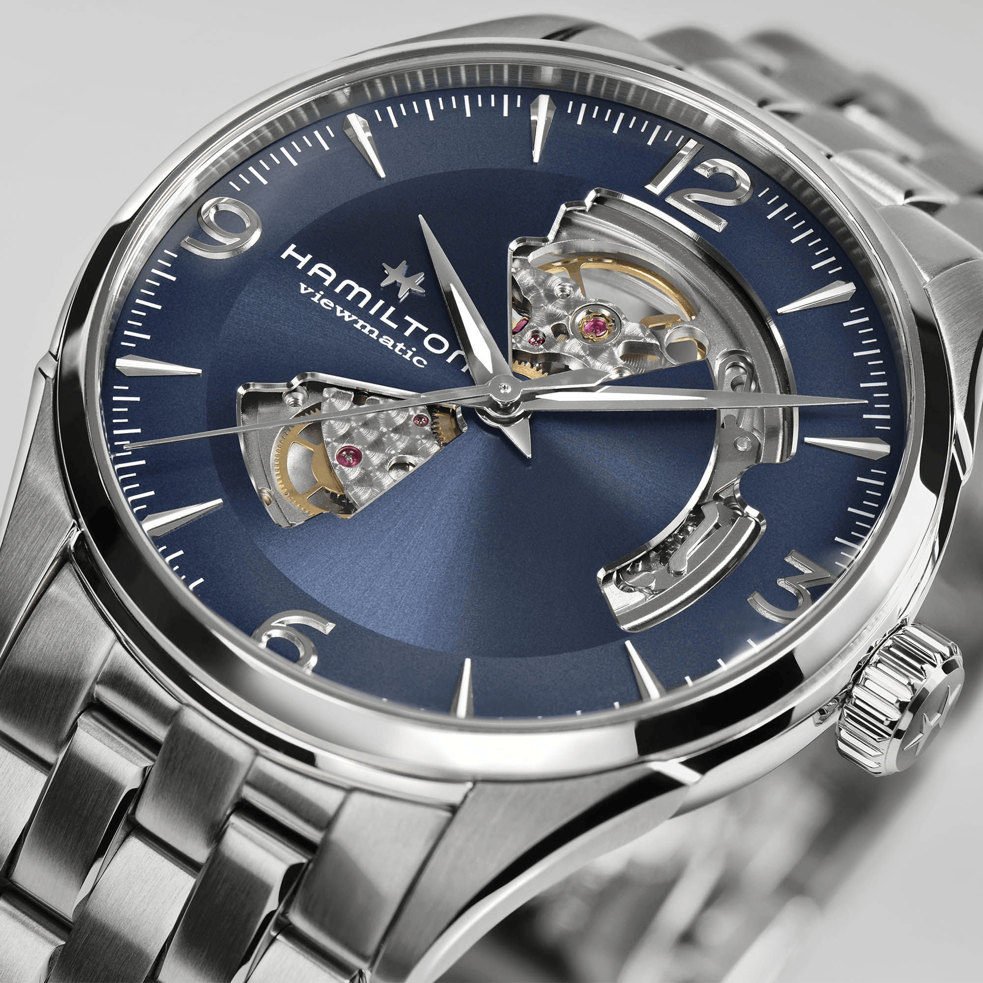 Hamilton Jazzmaster Open Heart Auto 42mm Blue Dial Men's Watch H32705141