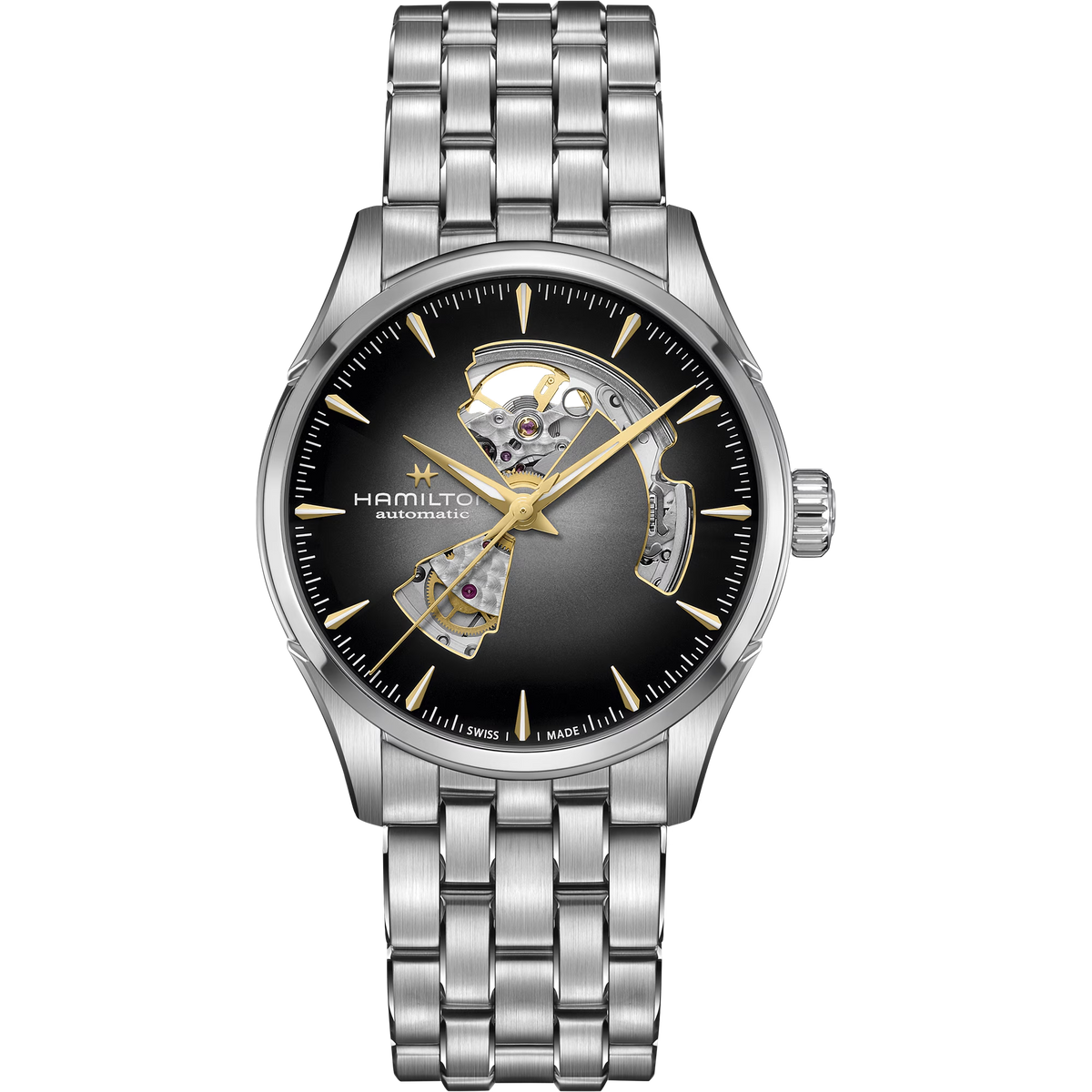 Hamilton Jazzmaster Open Heart Auto 42mm Grey Sunray-Brushed Dial Men's Watch H32705180