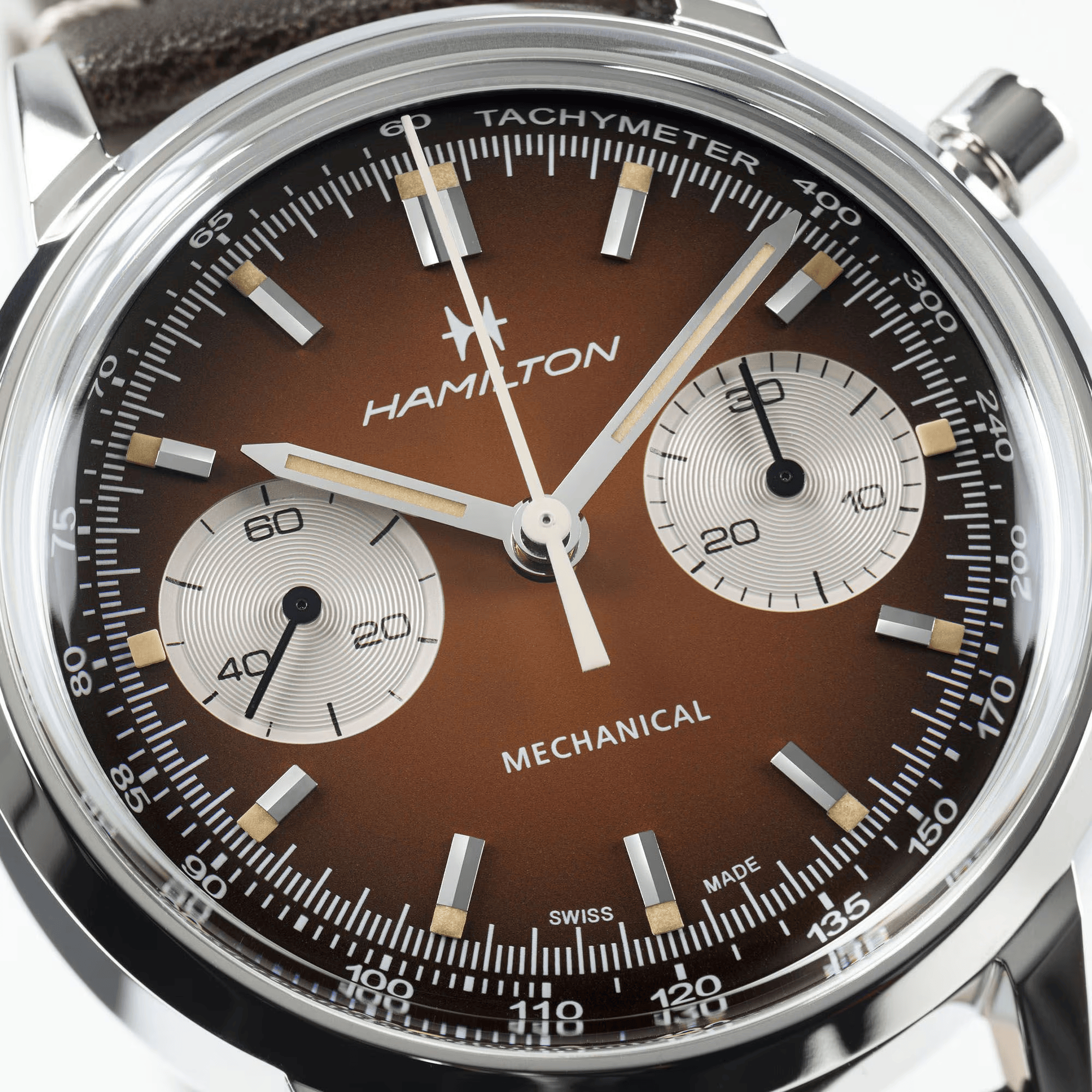 Hamilton American Classic Intra-Matic Chronograph H 40mm Brown Dial Men's Watch H38429591
