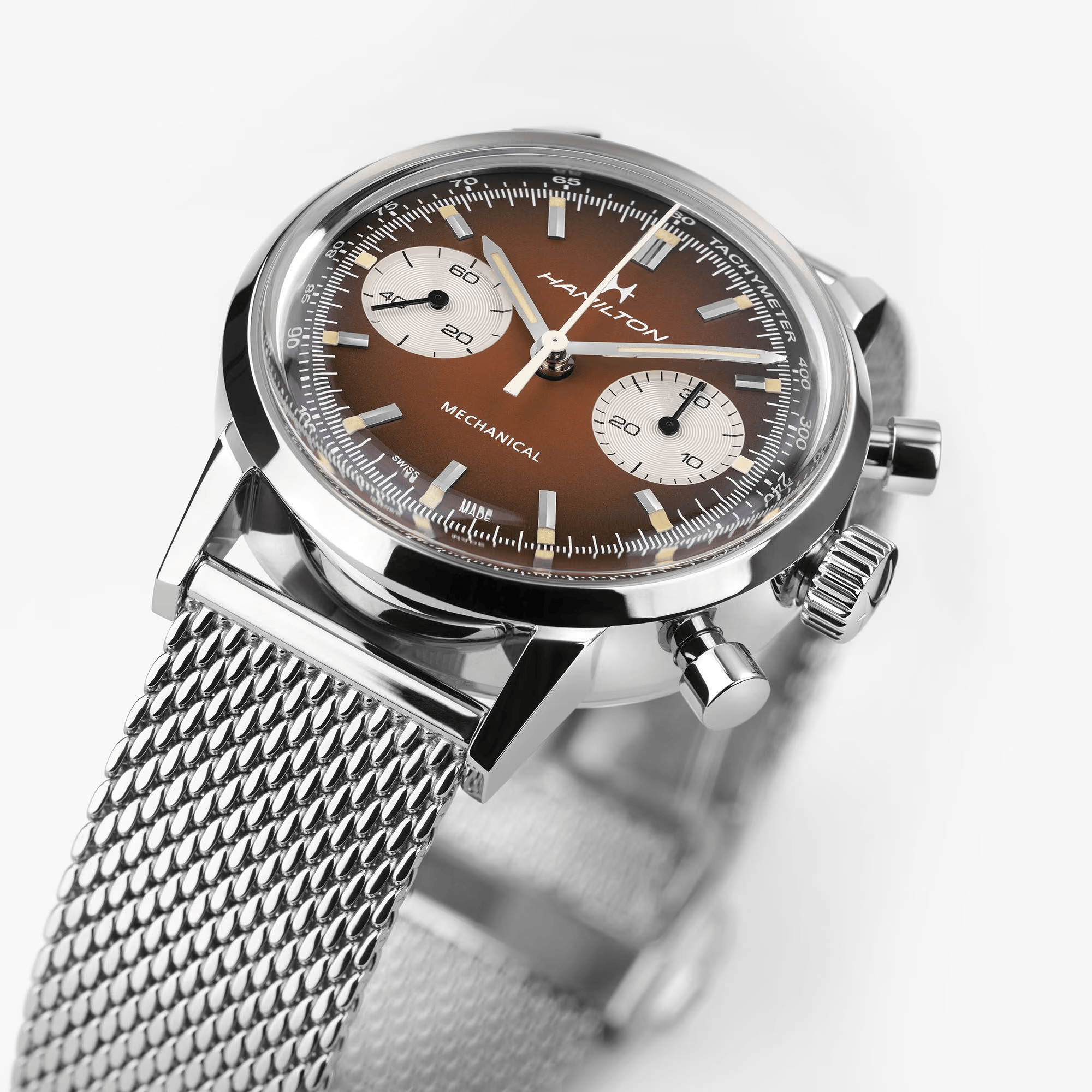 Hamilton American Classic Intra-Matic Chronograph H 40mm Brown Dial Men's Watch H38429591