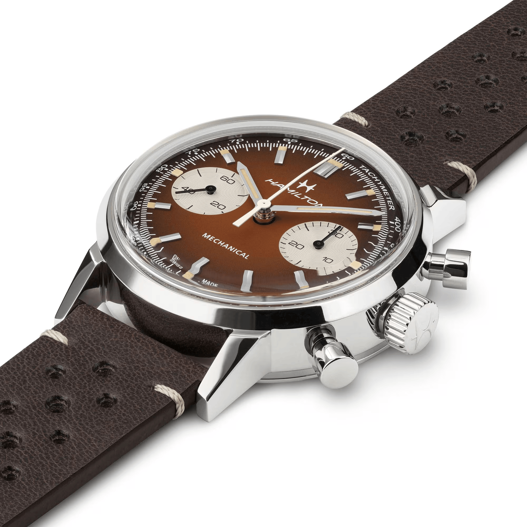 Hamilton American Classic Intra-Matic Chronograph H 40mm Brown Dial Men's Watch H38429591
