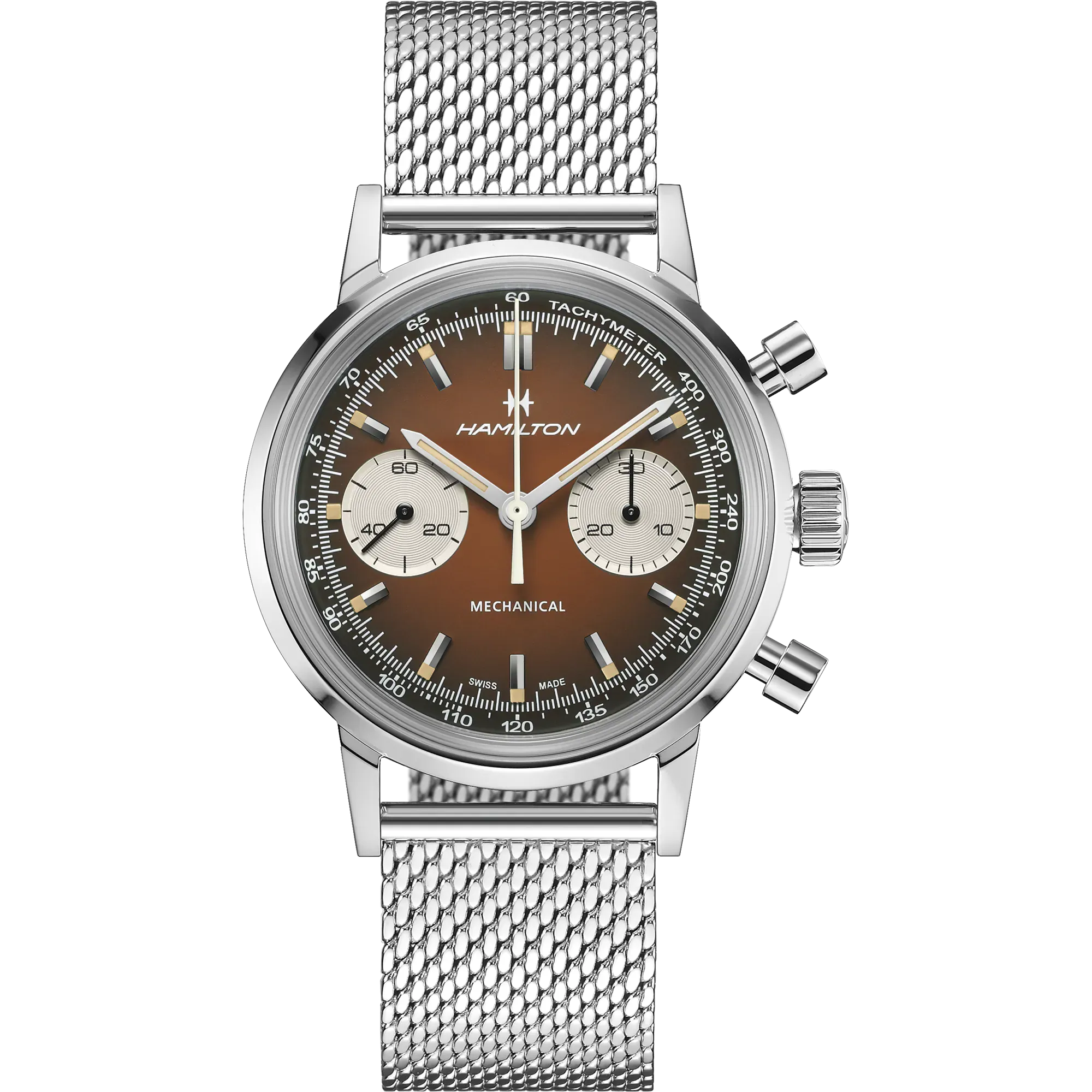 Hamilton American Classic Intra-Matic Chronograph H 40mm Brown Dial Men's Watch H38429591