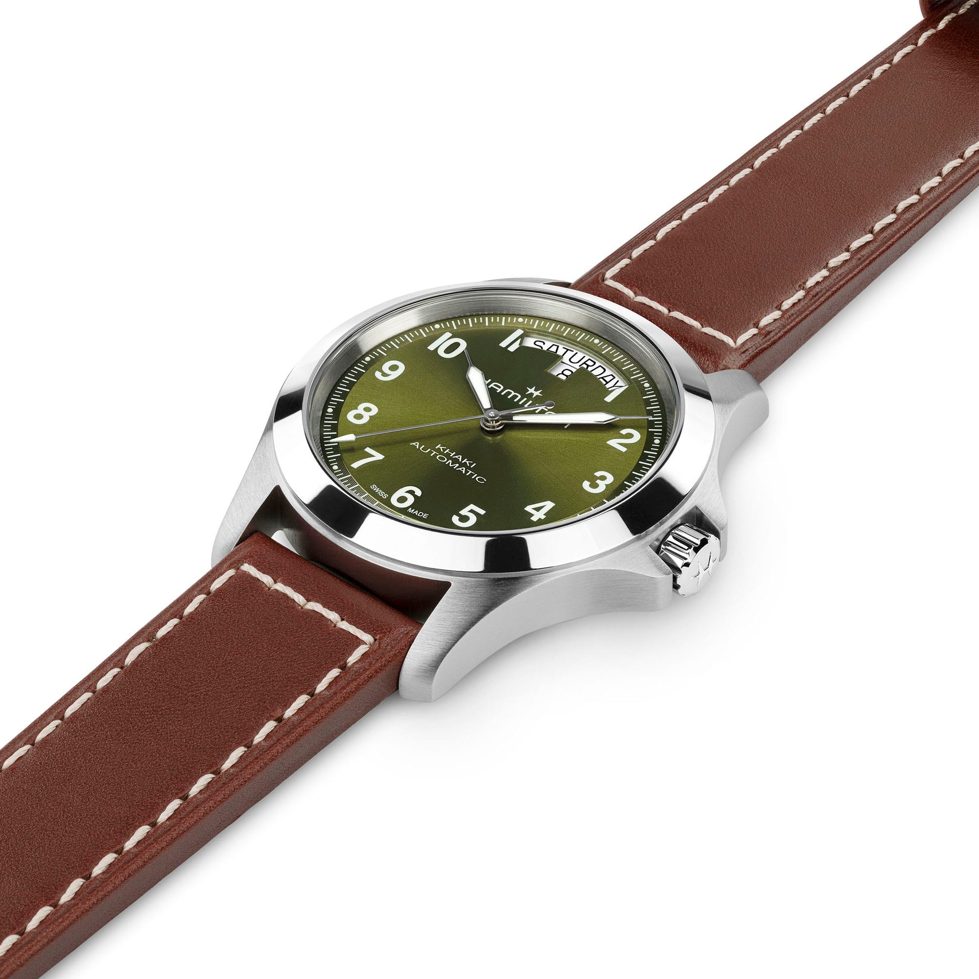 Hamilton Khaki Field King Day-Date 40mm Green Dial Men's Watch H64475560