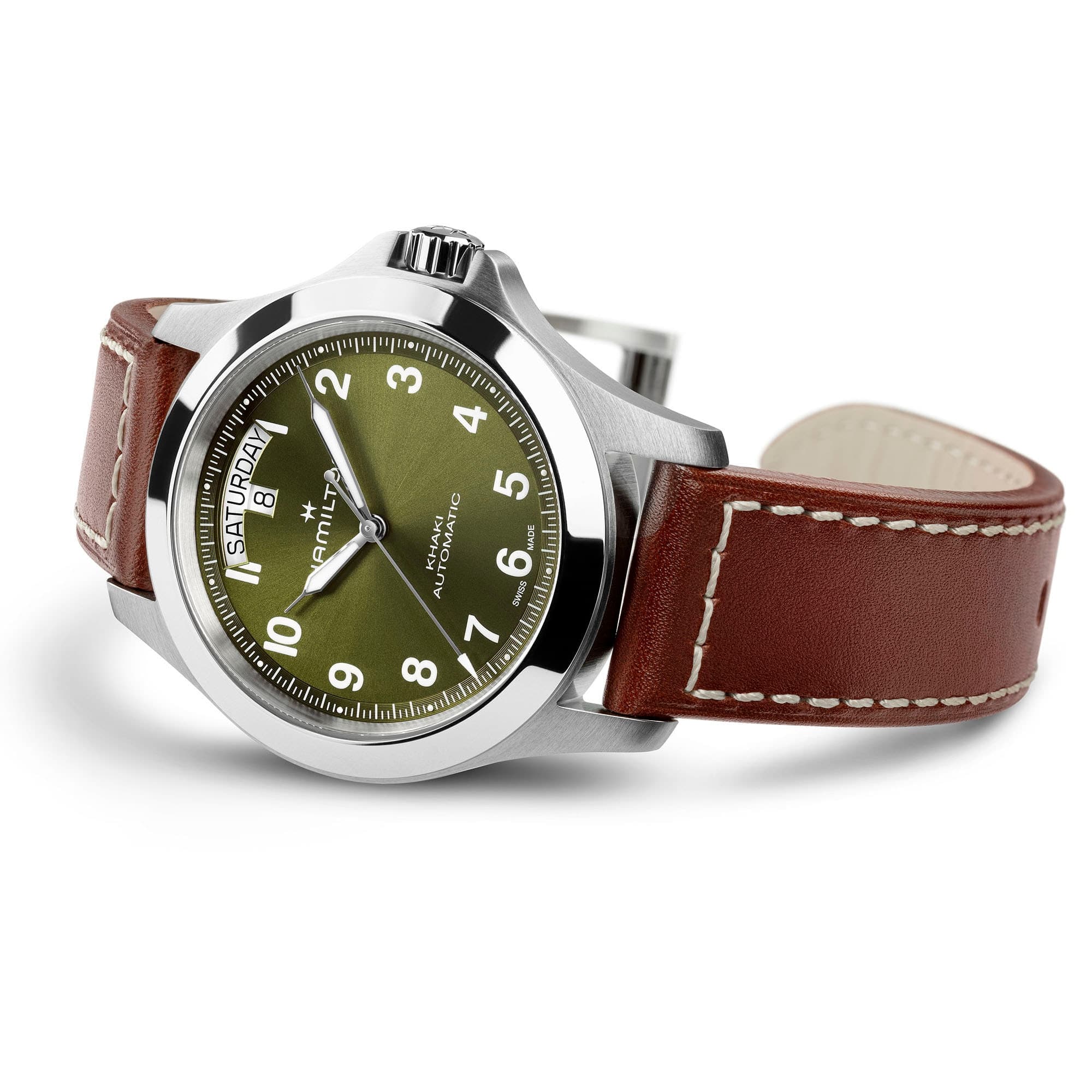 Hamilton Khaki Field King Day-Date 40mm Green Dial Men's Watch H64475560