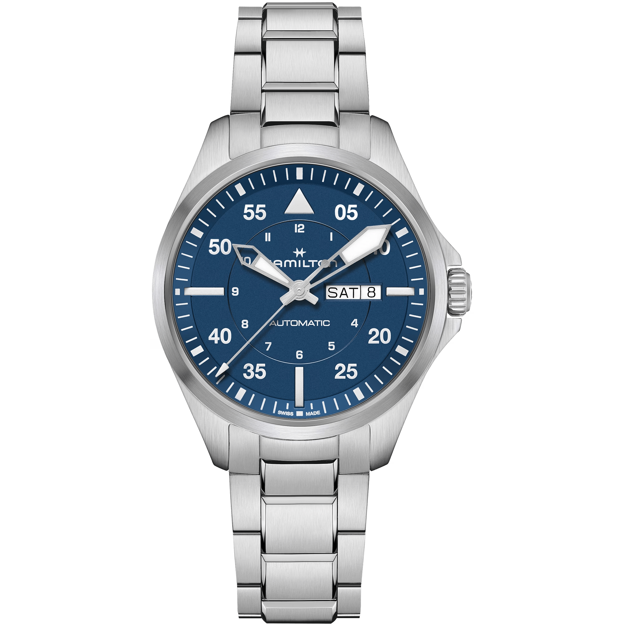 Hamilton Khaki Aviation 42mm Pilot Day Date Blue Dial Men's Watch H64635140