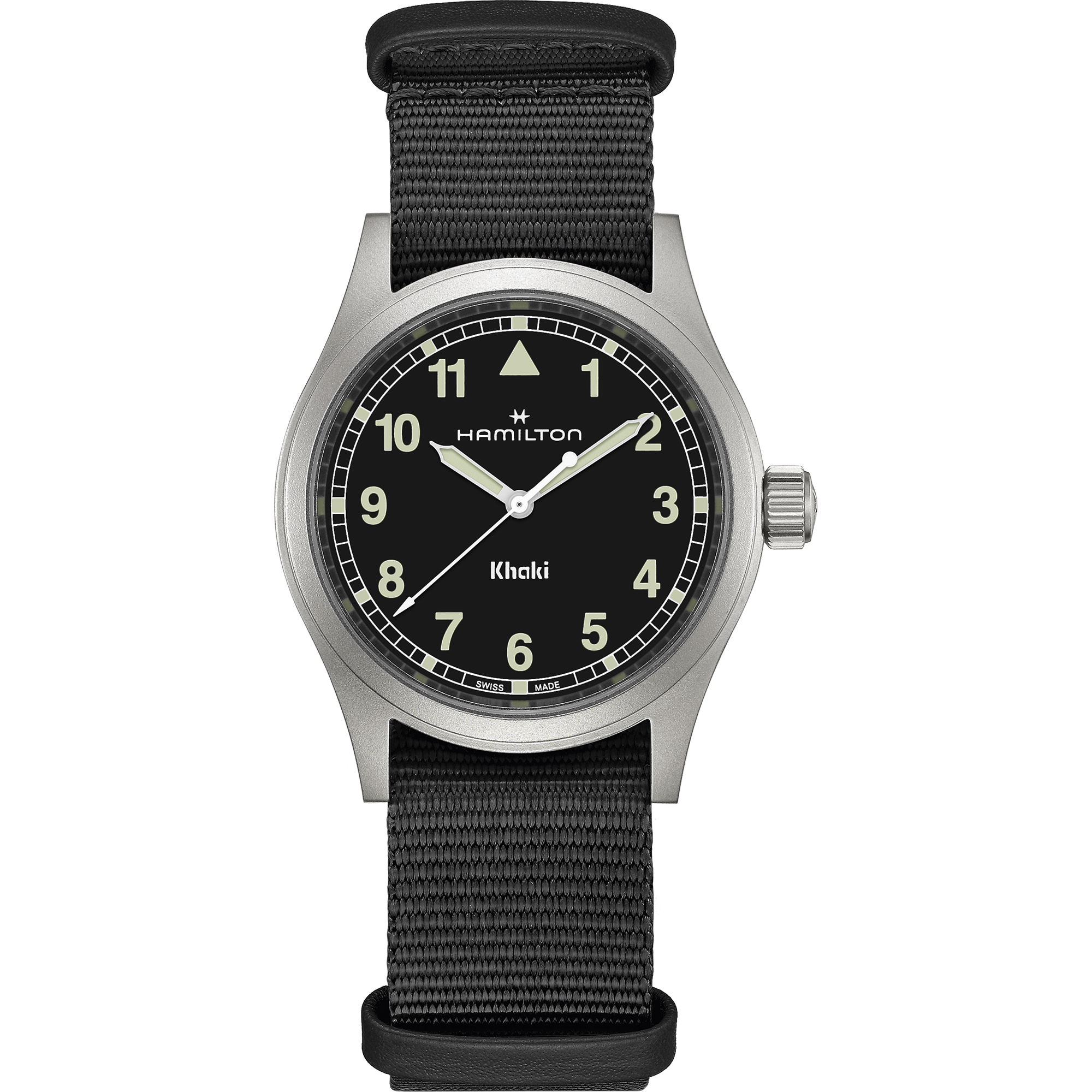 Hamilton Khaki Field Quartz 38mm Black Dial Men's Watch H69401430