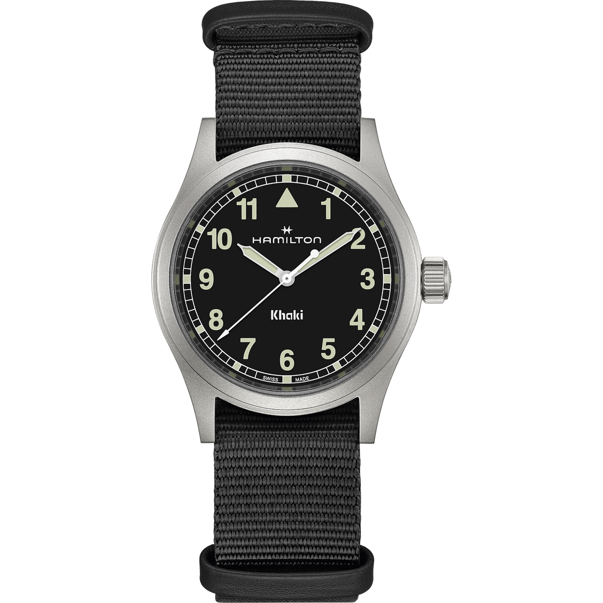 Hamilton Khaki Field Quartz 38mm Black Dial Men's Watch H69401430