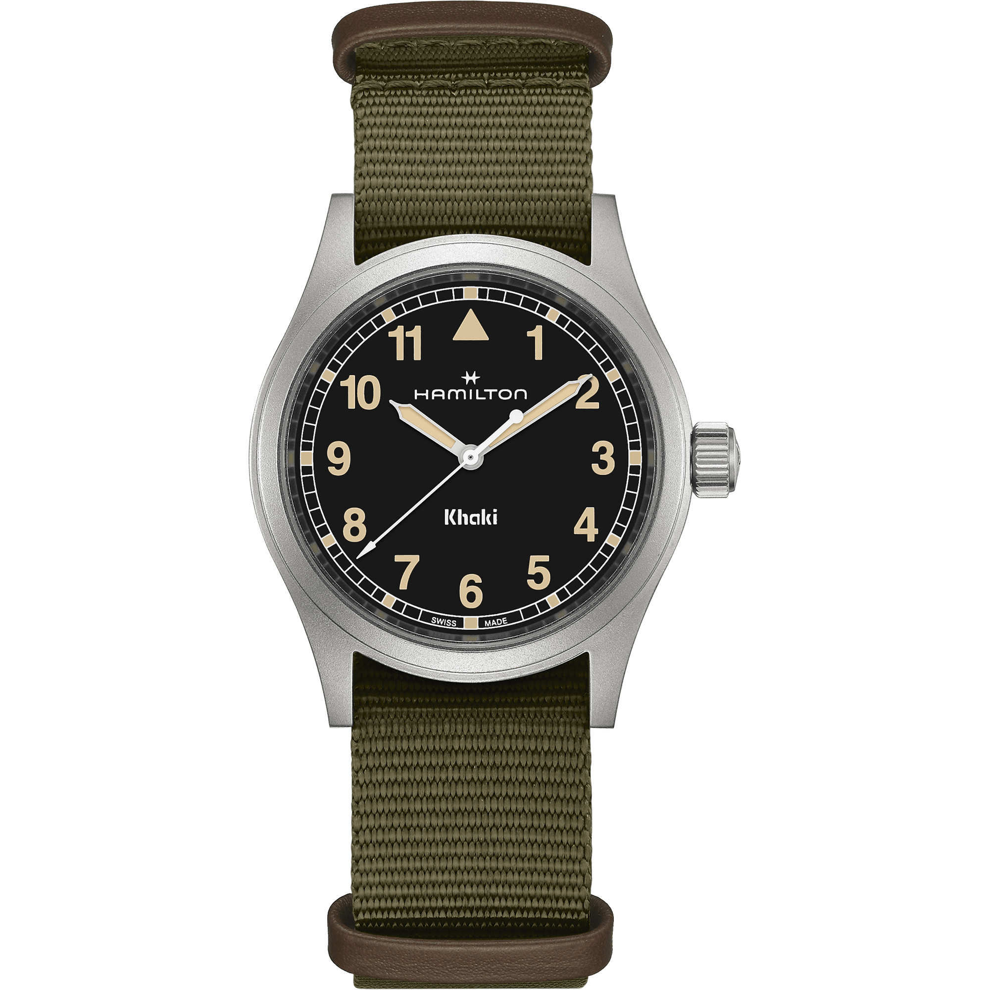 Hamilton Khaki Field Quartz 38mm Black Dial Men's Watch H69401930