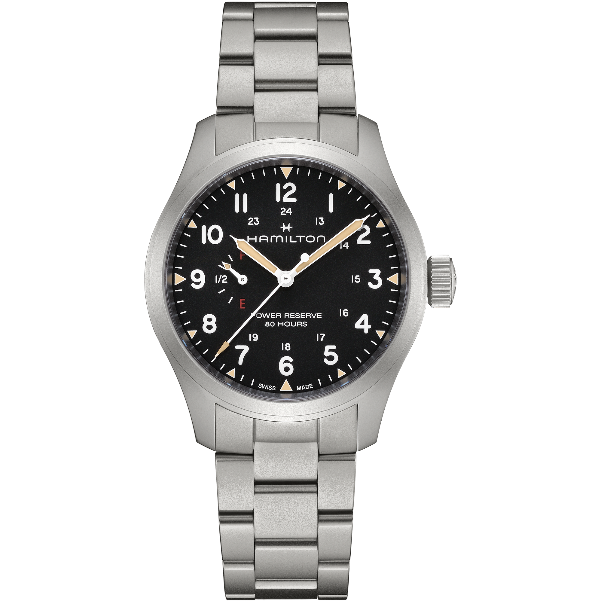 Hamilton Khaki Field Mechanical Power Reserve 40mm Black Dial Men's Watch H69509130