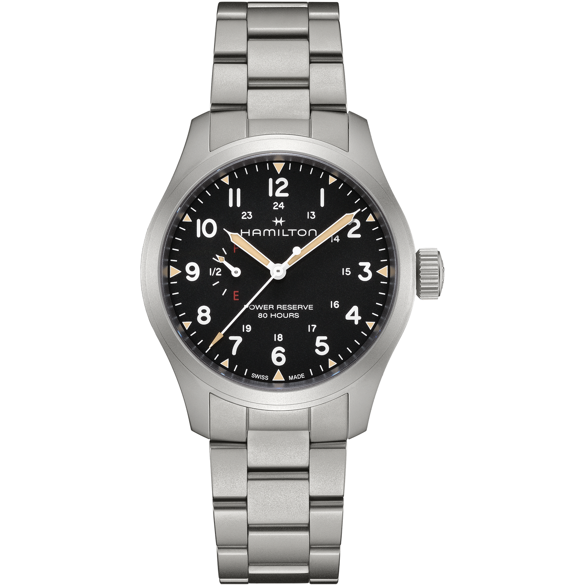 Hamilton Khaki Field Mechanical Power Reserve 40mm Black Dial Men's Watch H69509130