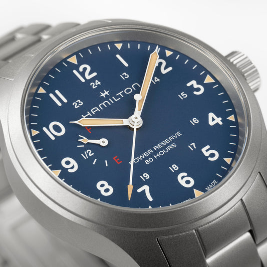 Hamilton Khaki Field Power Reserve 40mm Blue Dial Men's Watch H69509140