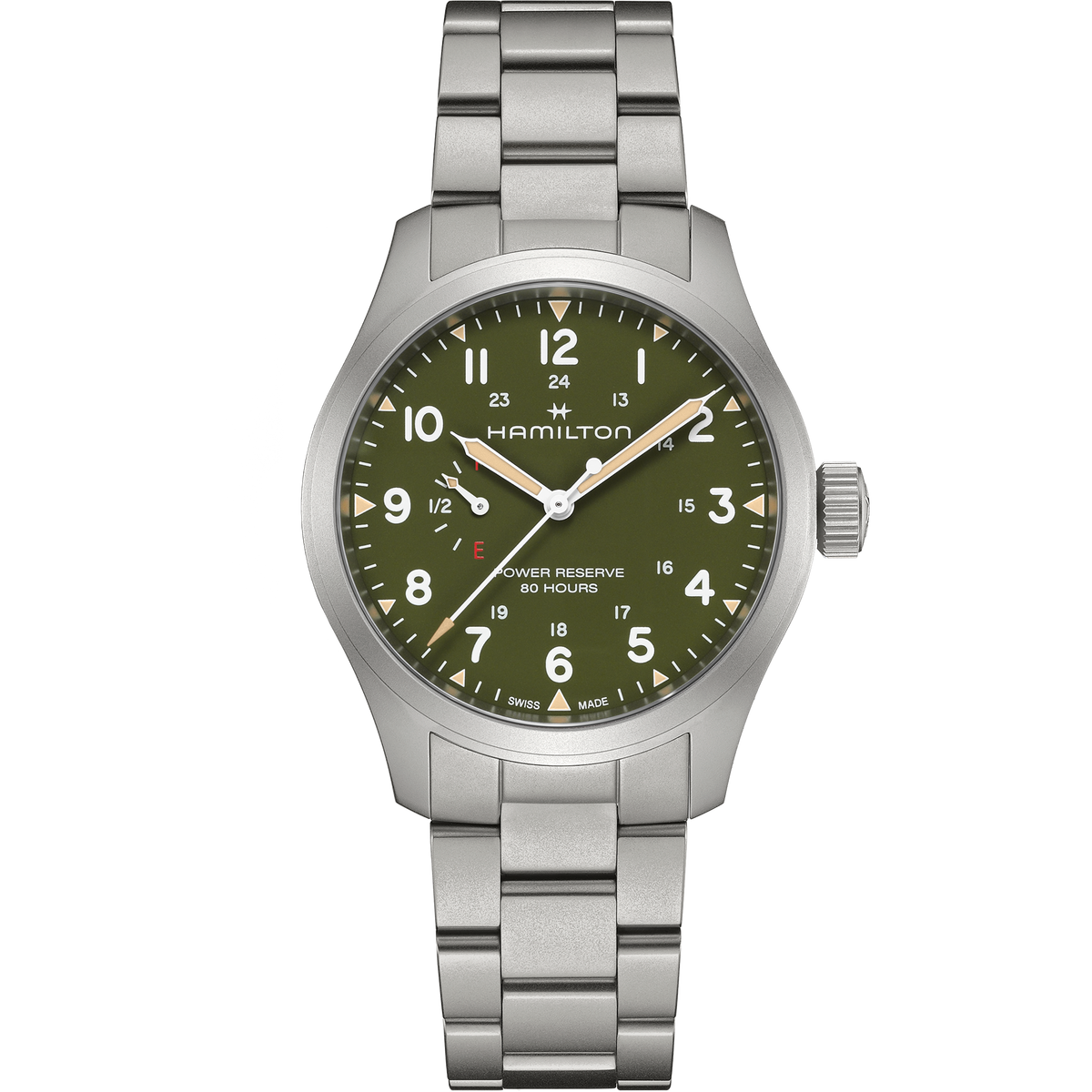 Hamilton Khaki Field Power Reserve 40mm Green Dial Men's Watch H69509160