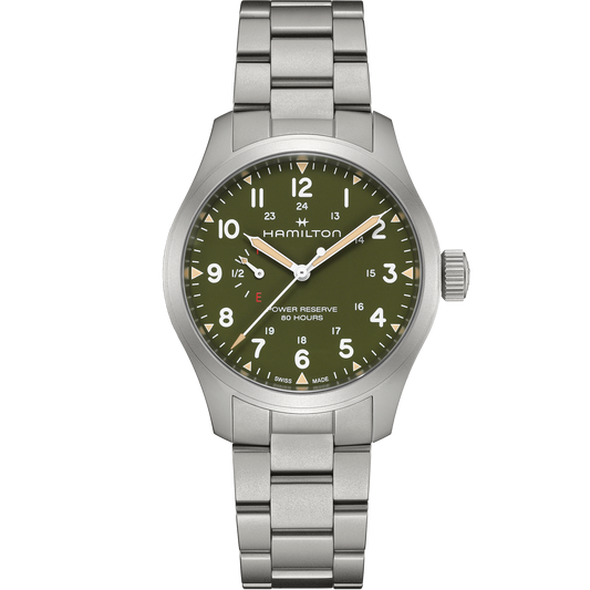 Hamilton Khaki Field Power Reserve 40mm Green Dial Men's Watch H69509160