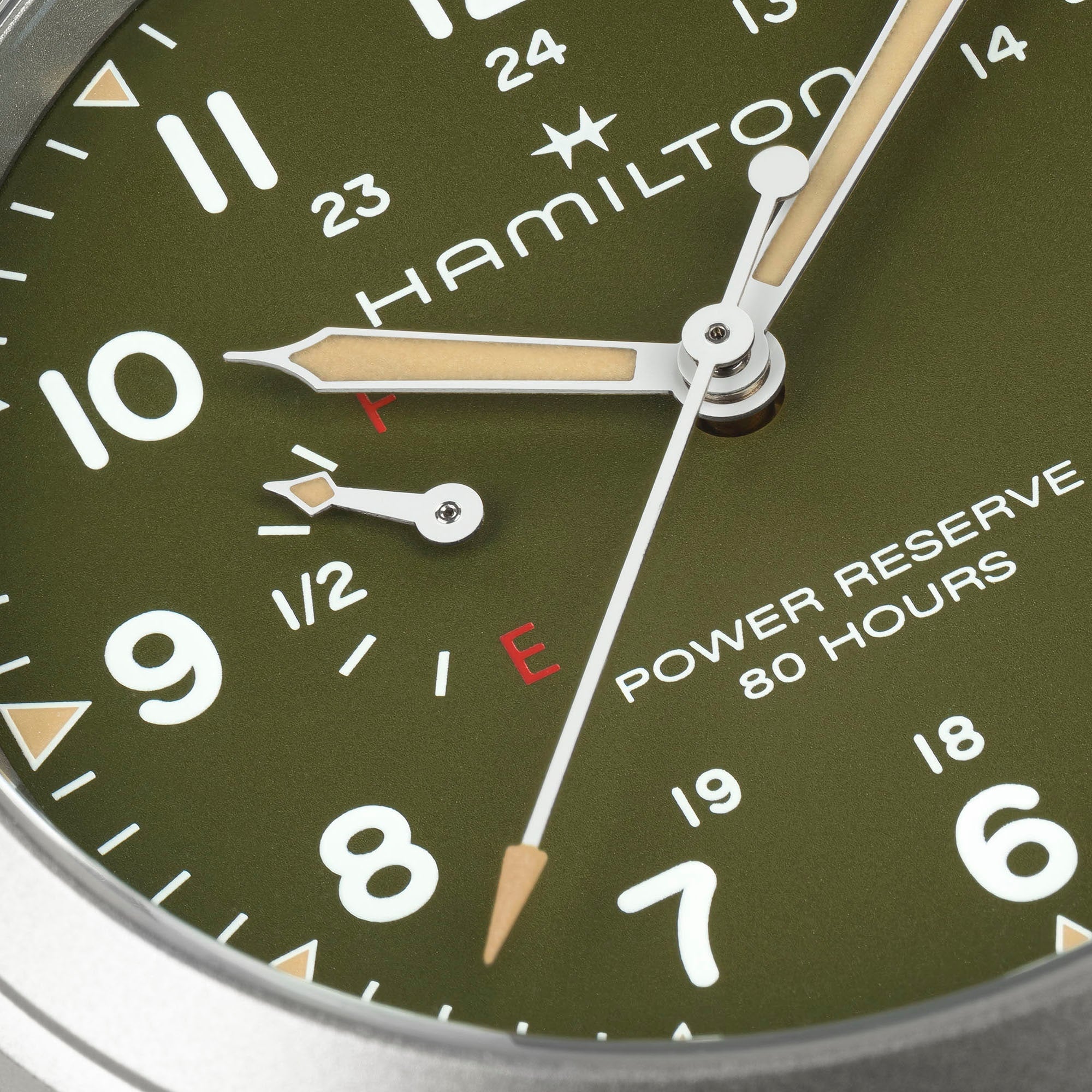Hamilton Khaki Field Power Reserve 40mm Green Dial Men's Watch H69509160