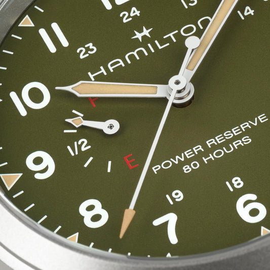 Hamilton Khaki Field Power Reserve 40mm Green Dial Men's Watch H69509160